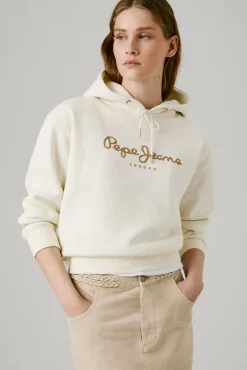 Sweatshirt com capuz e logotipo