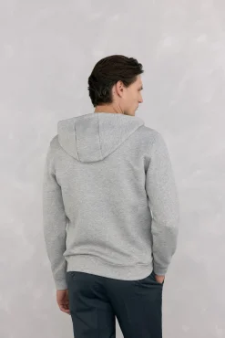 Sweatshirt com capuz em tecido técnico