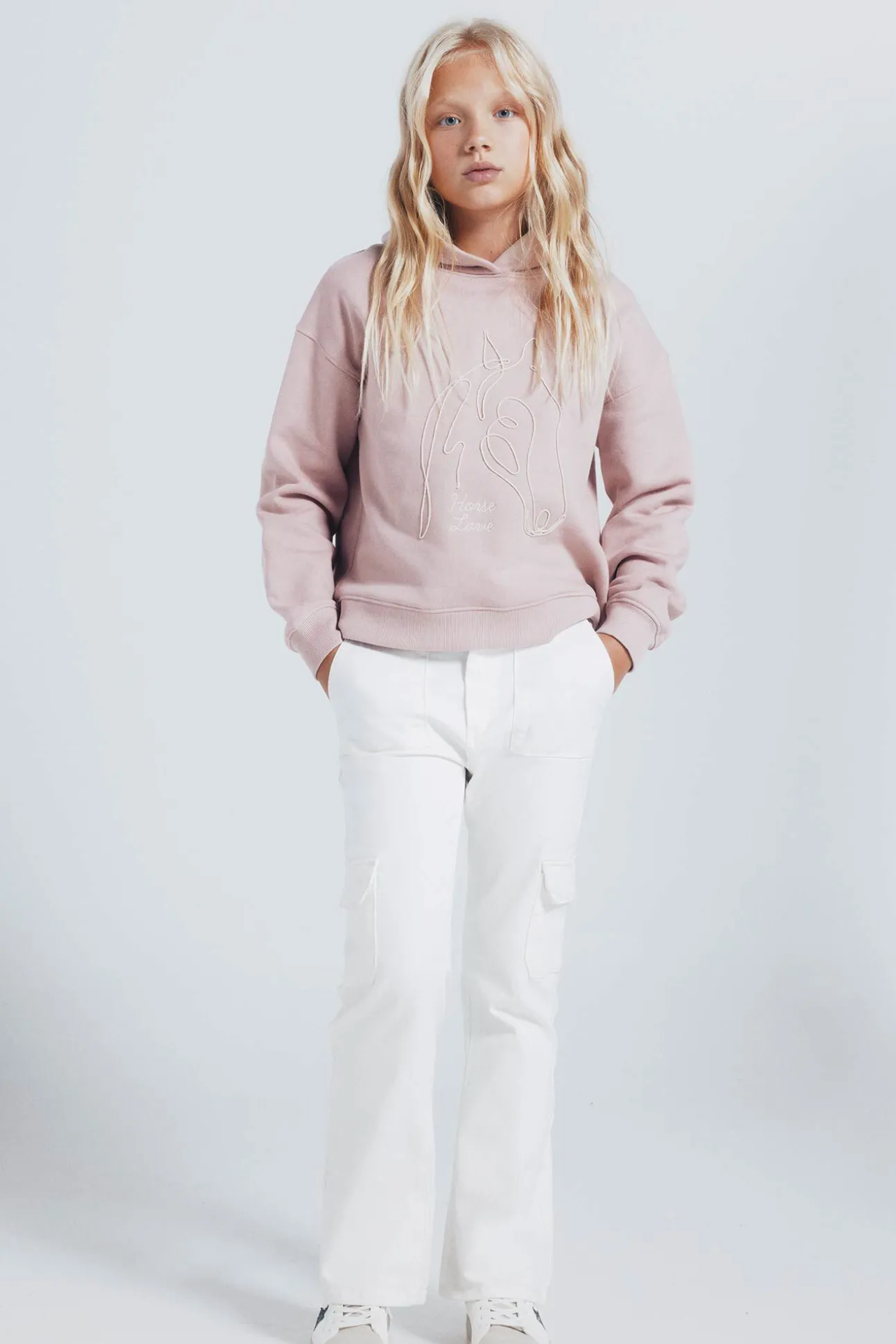 Sweatshirt com cordão para cavalo para menina