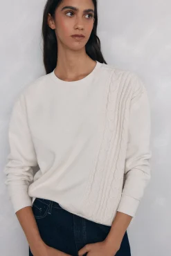 Sweatshirt com detalhe trançado