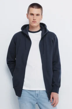 Sweatshirt com fecho-éclair e capuz