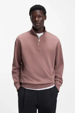 Sweatshirt com fecho-éclair