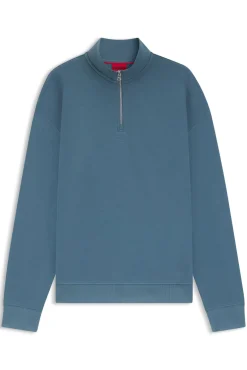Sweatshirt com fecho-éclair