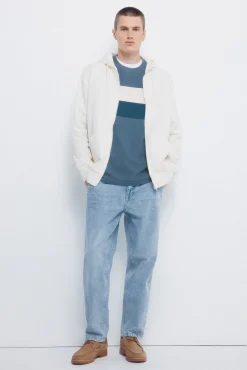 Sweatshirt com fecho-éclair e capuz