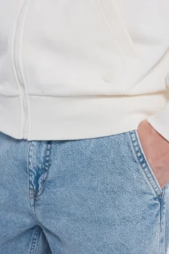 Sweatshirt com fecho-éclair e capuz