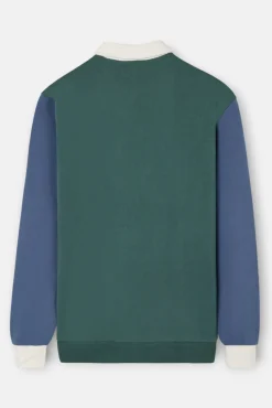 Sweatshirt com fecho-éclair pela meia