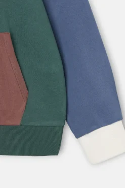Sweatshirt com fecho-éclair pela meia