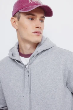 Sweatshirt com fecho-éclair e capuz