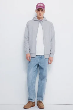 Sweatshirt com fecho-éclair e capuz