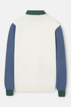 Sweatshirt com fecho-éclair pela meia