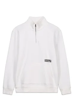 Sweatshirt com gola de fecho-éclair