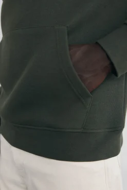 Sweatshirt com gola de fecho-éclair em tecido técnico