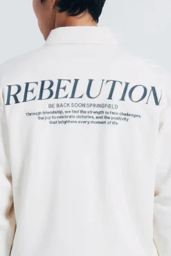 Sweatshirt com gola de rugby