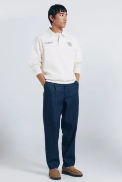 Sweatshirt com gola de rugby