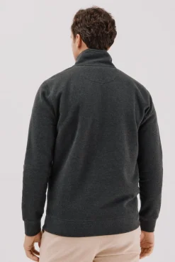 Sweatshirt com gola e fecho-éclair