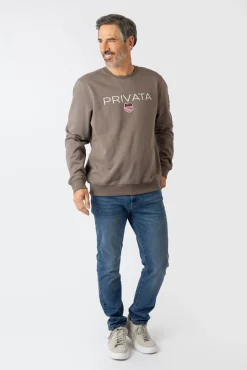 Sweatshirt com gola redonda