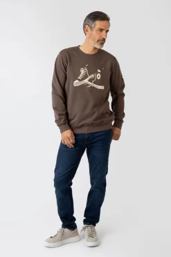 Sweatshirt com gola redonda