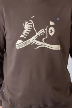 Sweatshirt com gola redonda