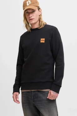 Sweatshirt com logo contrastante