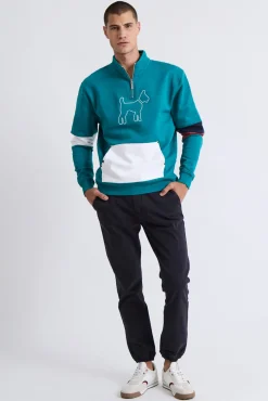 Sweatshirt com manga multicolorida