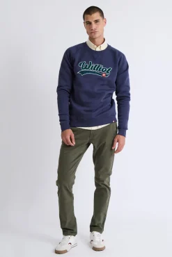 Sweatshirt com manga raglan com logo vintage