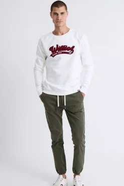 Sweatshirt com manga raglan com logo vintage
