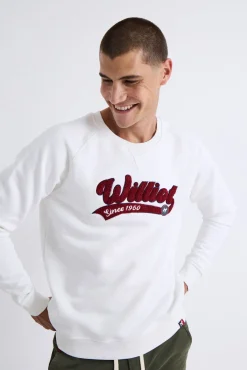 Sweatshirt com manga raglan com logo vintage