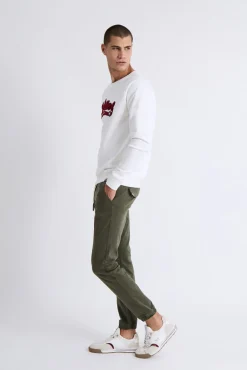 Sweatshirt com manga raglan com logo vintage
