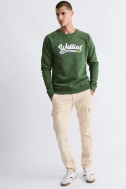 Sweatshirt com manga raglan com logo vintage