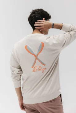 Sweatshirt com pás desenhadas