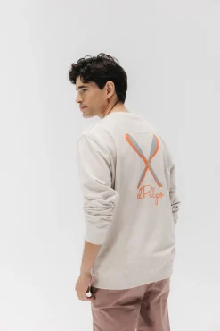 Sweatshirt com pás desenhadas