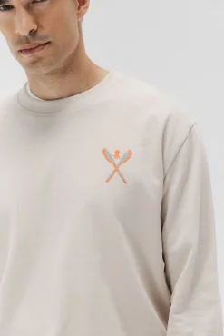 Sweatshirt com pás desenhadas