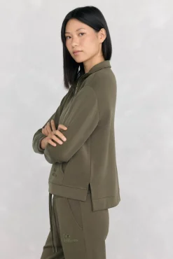 Sweatshirt com soft touch e gola Perkins