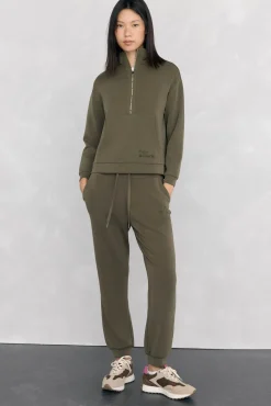 Sweatshirt com soft touch e gola Perkins
