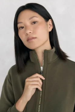Sweatshirt com soft touch e gola Perkins