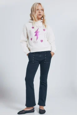Sweatshirt com zíper para menina.