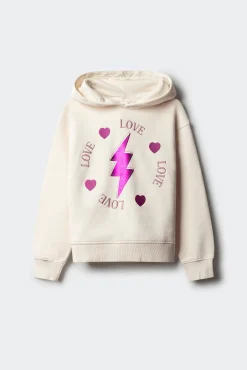 Sweatshirt com zíper para menina.