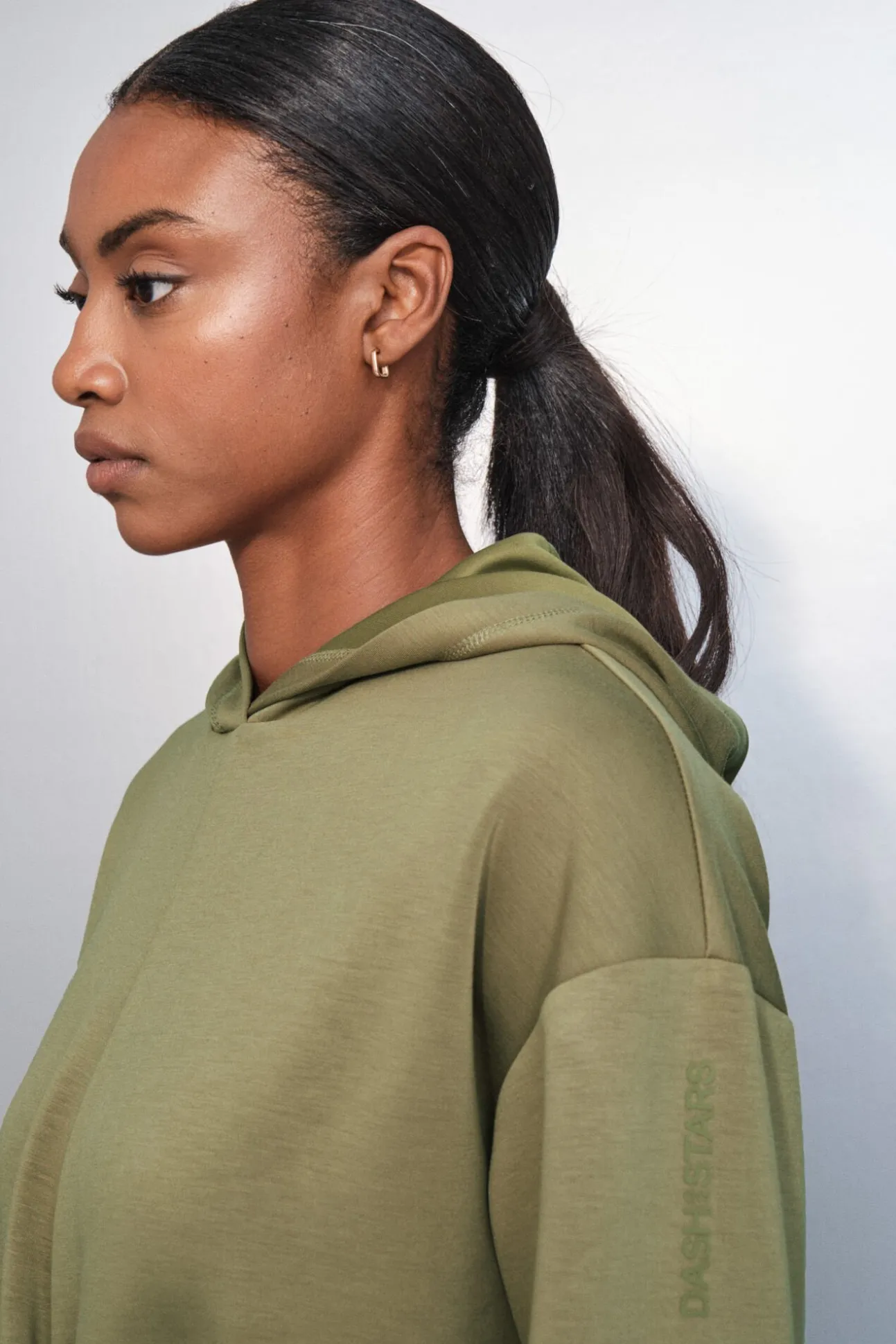 Sweatshirt cáqui drapeado