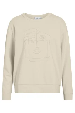 Sweatshirt de algodão orgânico com bordado