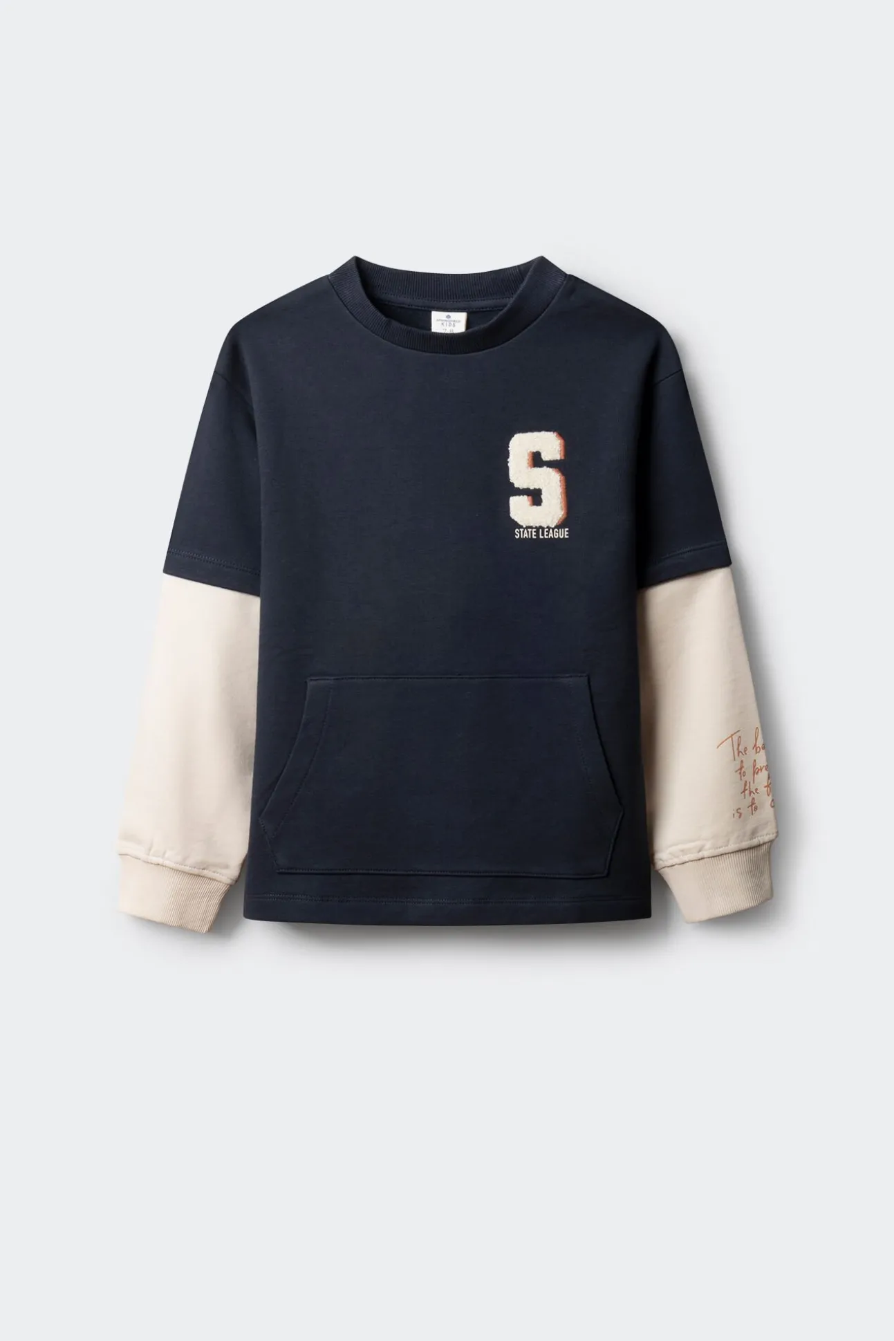 Sweatshirt de duas camadas para meninos