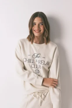 Sweatshirt de pelúcia de algodão branco