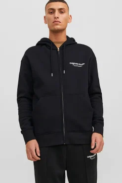 Sweatshirt descontraída com fecho-éclair