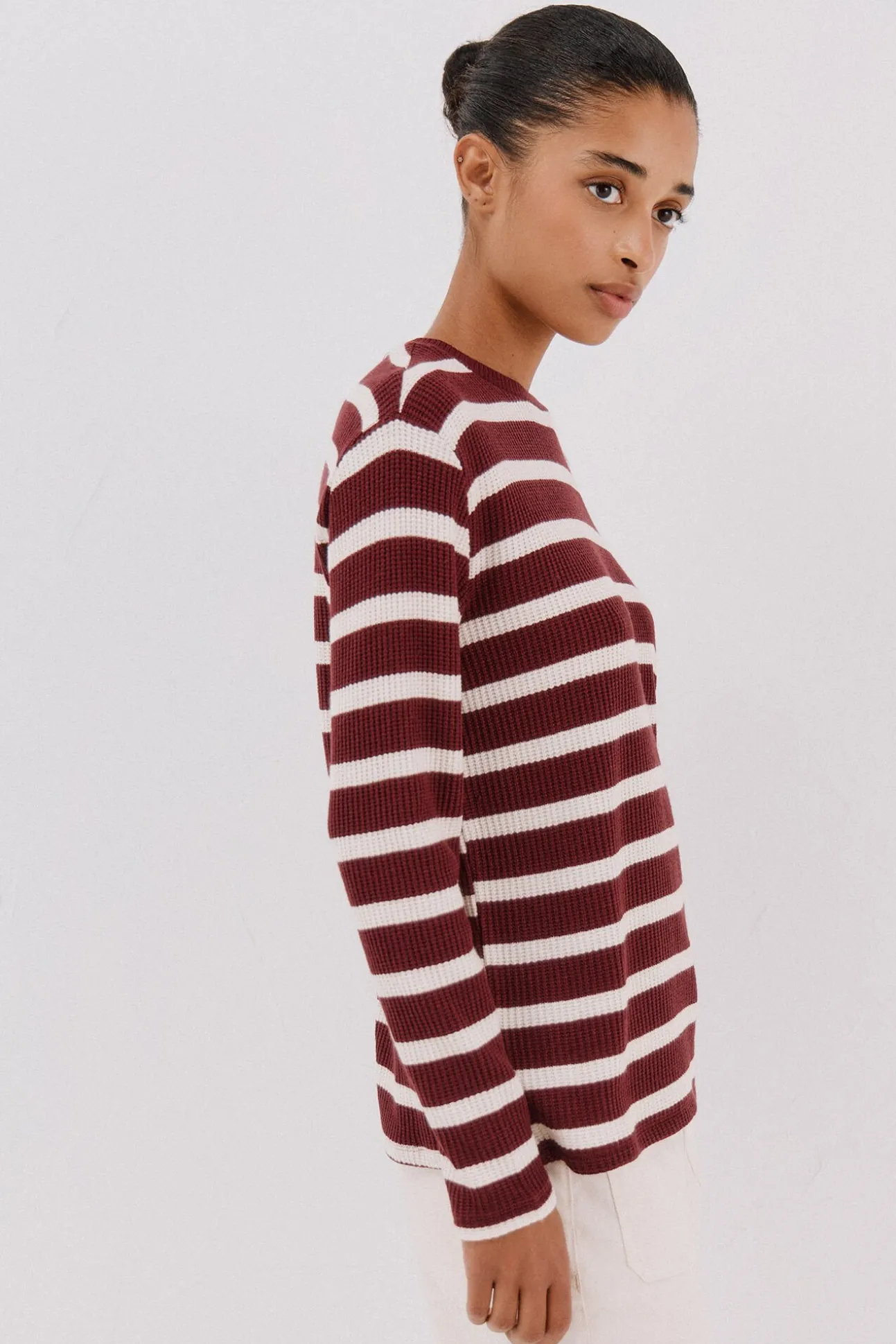 Sweatshirt estruturado riscas