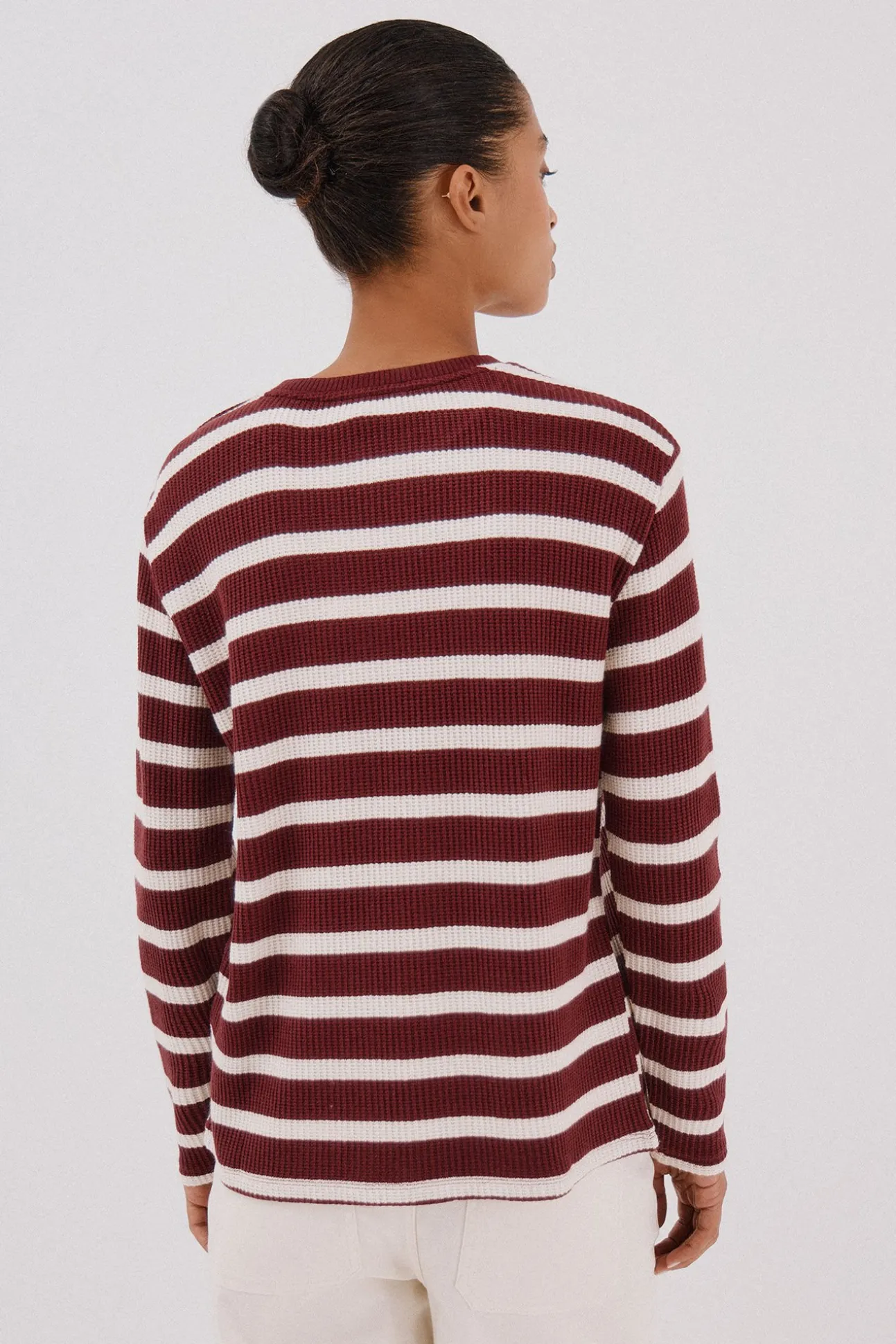 Sweatshirt estruturado riscas