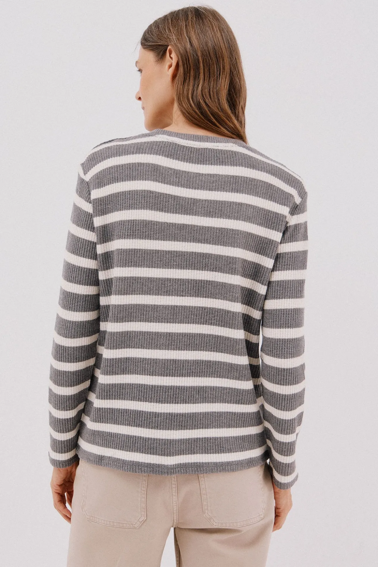 Sweatshirt estruturado riscas