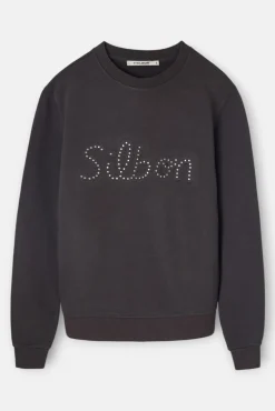 Sweatshirt feminino com tachas