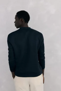 Sweatshirt gola caixa tecido técnico