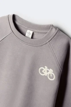 Sweatshirt infantil capuz para ciclismo