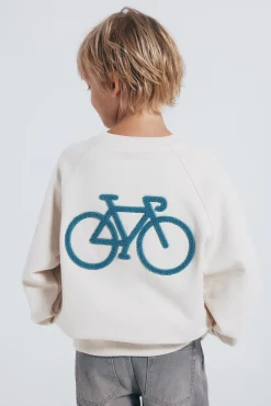 Sweatshirt infantil capuz para ciclismo