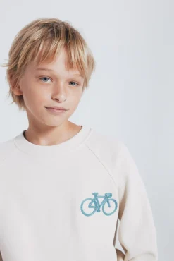 Sweatshirt infantil capuz para ciclismo